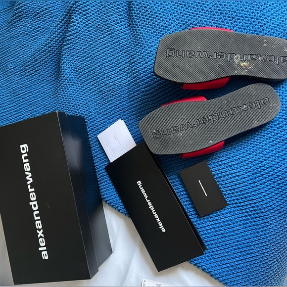 Red Alexander Wang pool slides - Picture 6 of 6